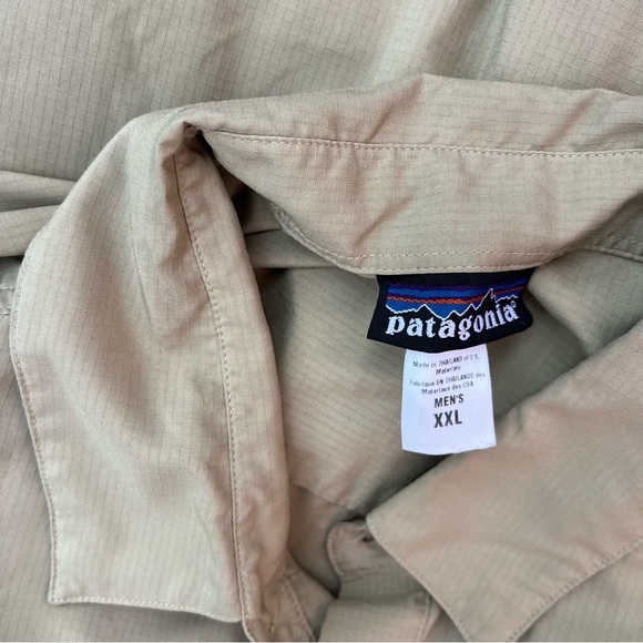 Patagonia Lightweight Tan Field Shirt Button Up Size XXL - Picture 7 of 8